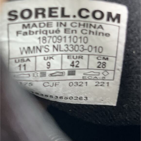 Sorel JOAN NOW™ Women's Chelsea Boot 11 Black NL3303-010 Heeled Leather - Picture 14 of 14